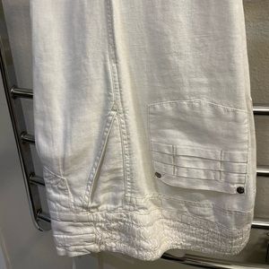 Athleta White Linen Trouser